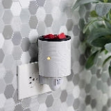 Candle Warmers Etc Flip Dish Pluggable Fragrance Warmer- Decorative Plug-In for Warming Scented Candle Wax Melts and Tarts or Fragrance Oils
