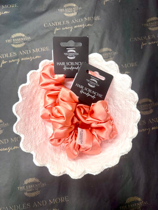 PEACH SATIN SCRUNCHIE