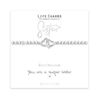 LIFE CHARMS JUST BECAUSE SISTER BRACELET