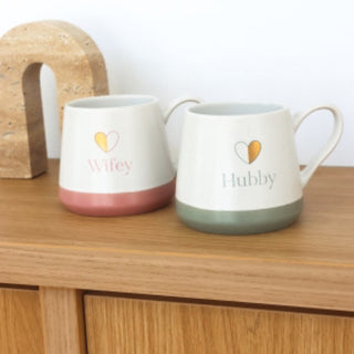WEDDING HUBBY & WIFEY MUG SET