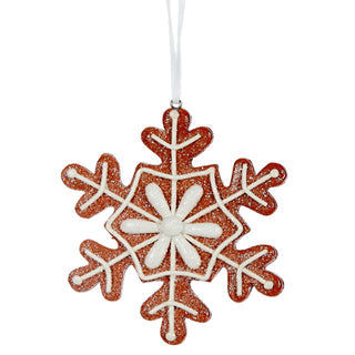 HOLLY AND IVY - FLOWER SNOWFLAKE GINGERBREAD HANGING