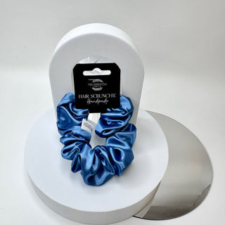ELECTRIC BLUE SATIN SCRUNCHIE
