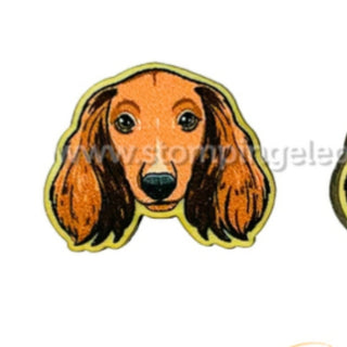 Brown Long Haired Dachie Earrings