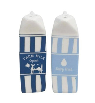 MILK CARTON SALT AND PEPPER SHAKER - BLUE