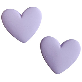TAYTAY HEART EARRINGS MAUVE