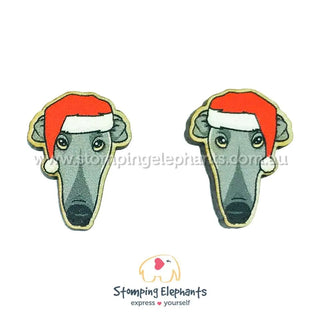 GREYHOUND EARRINGS -XMAS