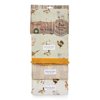 3 PACK TEA TOWEL - BUTTERCUP