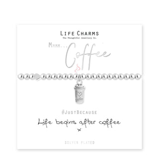 LIFE CHARMS JUST BECAUSE COFFEE BRACELET
