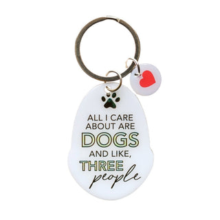 ALL I CARE ABOUT IS DOGS PET KEYRING