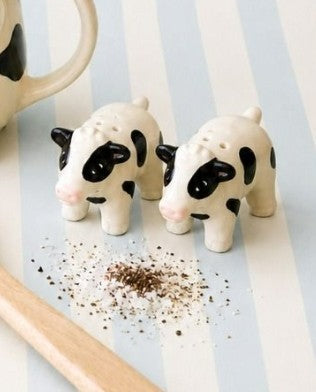 COW SALT AND PEPPER SHAKER - WHITE