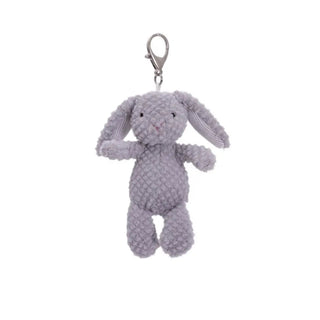 MARY MEYER NUBBY BUNNY GREY BAG CHARM