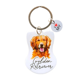 GOLDEN RETRIEVER PET KEYRING