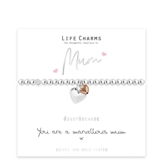 LIFE CHARMS JUST BECAUSE MUM BRACELET