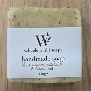 Black Pepper, Patcholi And Cedarwood Block Soap