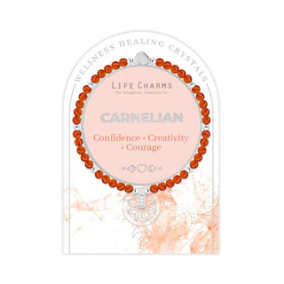 LIFE CHARMS CARNELIAN BRACELET