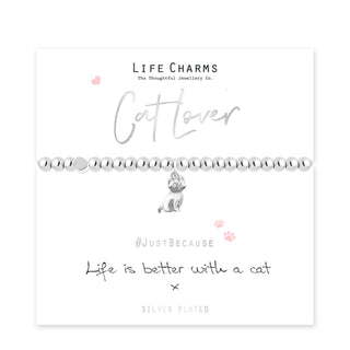 LIFE CHARMS JUST BECAUSE CAT LOVER BRACELET