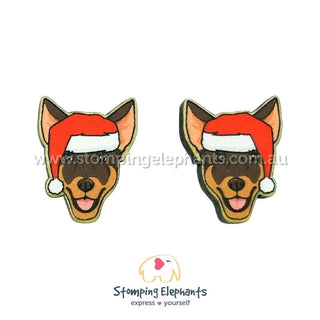 KELPIE BROWN EARRINGS XMAS