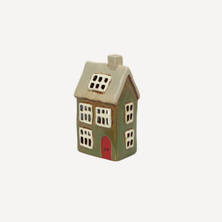 Alsace Tea Light House Christmas Green