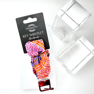 SUNSET DOTS SCRUNCHIE KEY WRISTLET