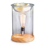 CANDLE WARMERS ILLUMINATION WOOD AND FLASS VINTAGE