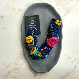 NAVY PINEAPPLE LANYARD