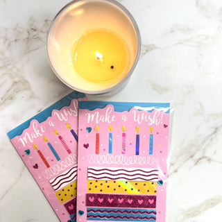 MAKE A WISH BIRTHDAY CAKE CARD