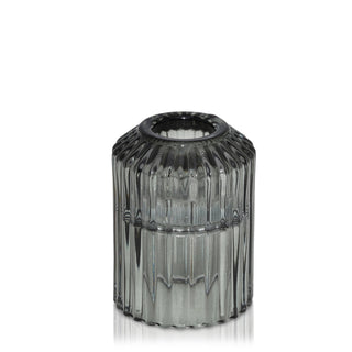 ROUNDED DOUBLE SIDED CANDLE HOLDER (GREY)