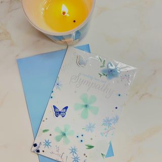 BLUE SENDING LOVE AND SYMPATHY CARD