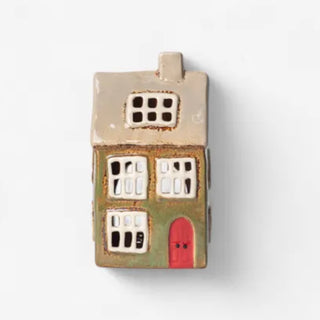 ALSACE TEA LIGHT HOUSE CHRISTMAS GREEN