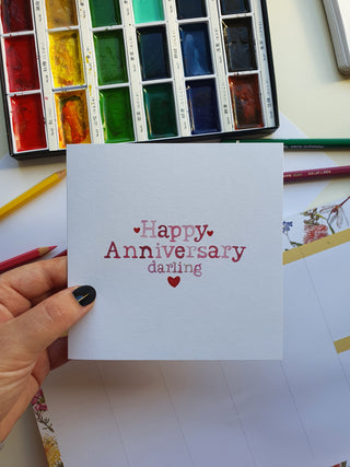 HAPPY ANNIVERSARY DARLING - GREETING CARD