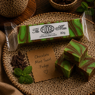 MINT SWIRL FUDGE - THE FUDGE MAN