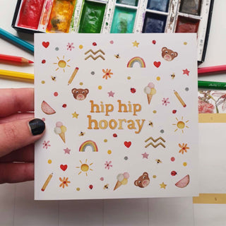 HIP HIP HOORAY - GREETING CARD