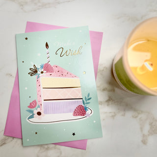 WISHING YOU HAPPY BD - LRG CAKE W CANDLES