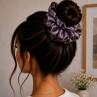 TWO TONED PURPLE - HAIR SCRUNCHIE