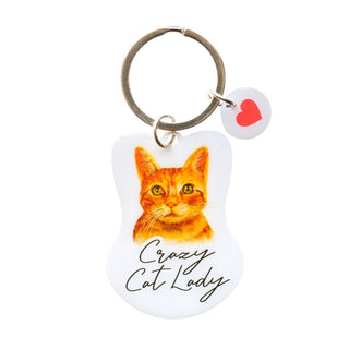 CRAZY CAT LADY PET KEYRING