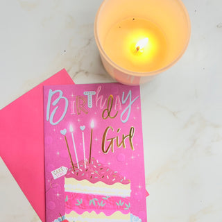 BIRTHDAY GIRL CAKE CARD