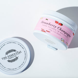 STRAWBERRY CHAMPAGNE TIN CANDLE