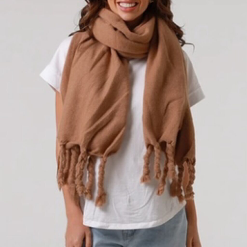 BROWN WITH THICK TASSELS