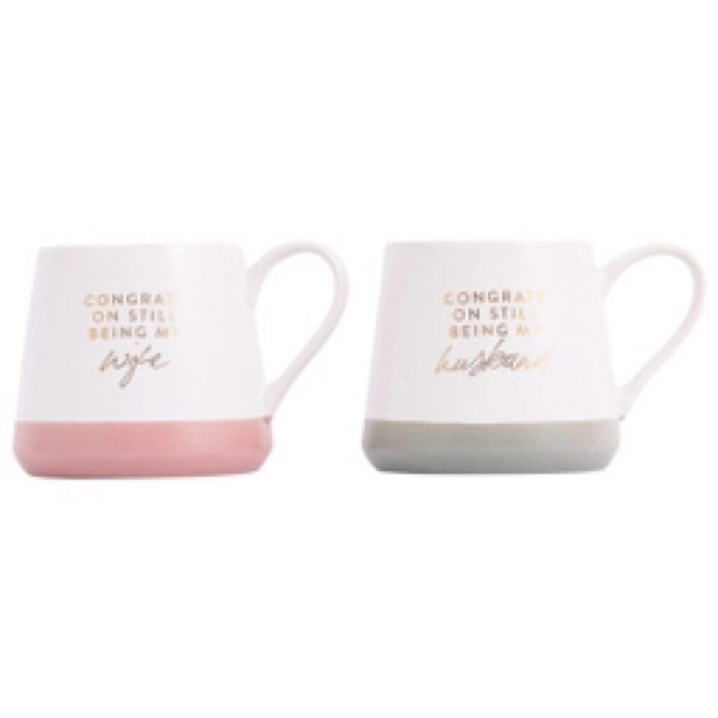 WEDDING CONGRATS ON MUG SET