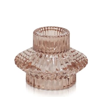 CHAMPAGNE - DOUBLE SIDED CANDLE HOLDER SHORT