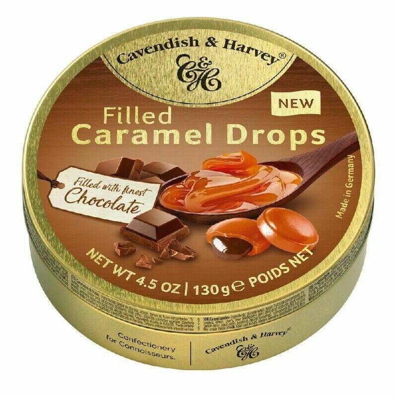 Cavendish and Harvey Filled Caramel Drops with Belgian Chocolate 130g Candy